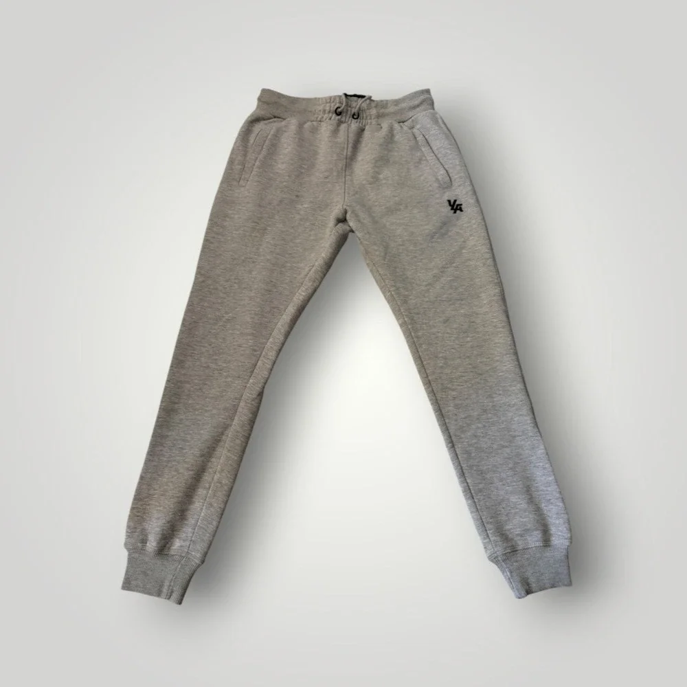 YoungLA Jogger Sweatpants Men Large Grey Athletic Fleece Pockets Gym Fitness